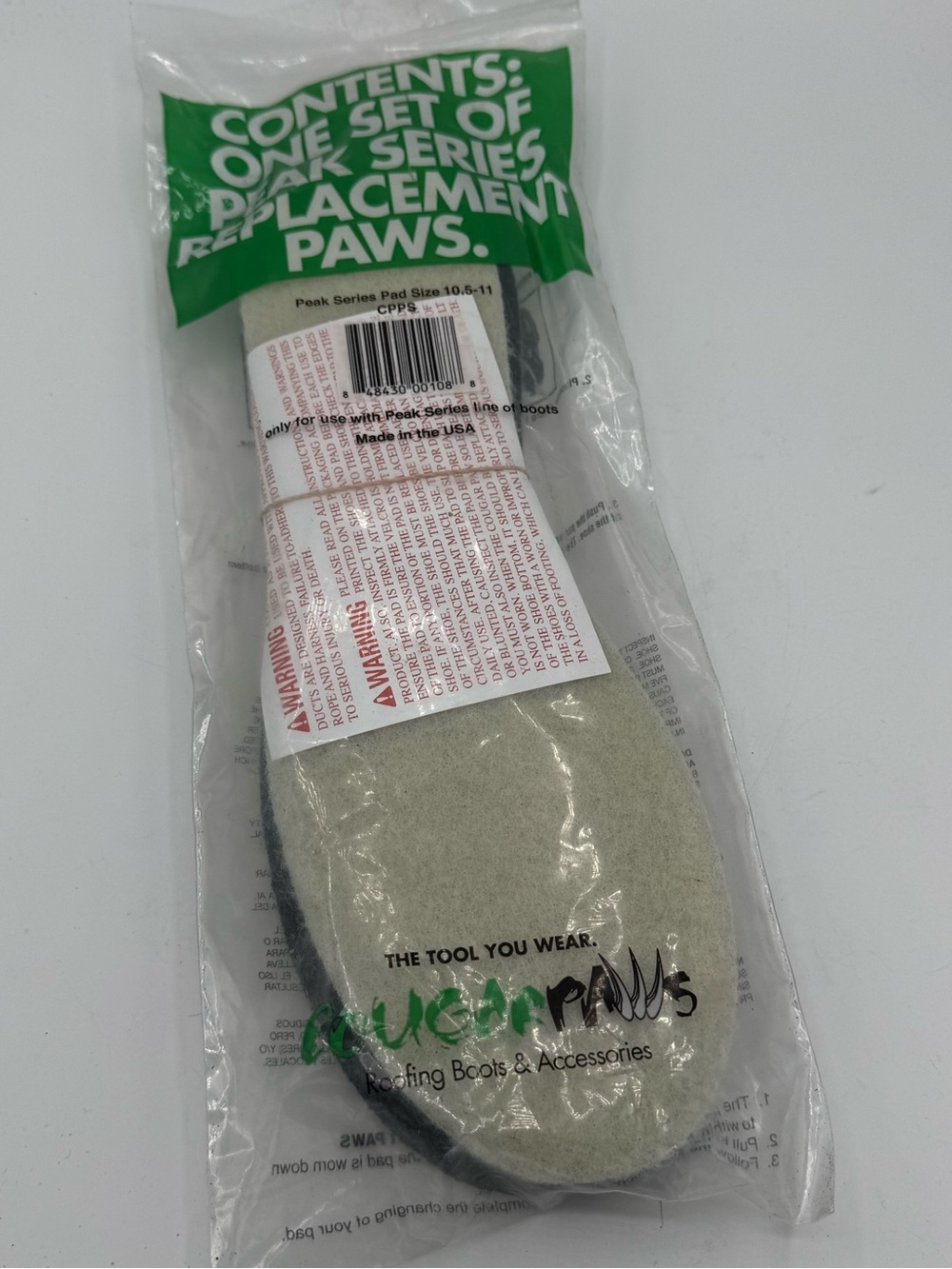 Cougar Paws Peak Series
Replacement Paws Pads Unisex 10.5-11 NEW